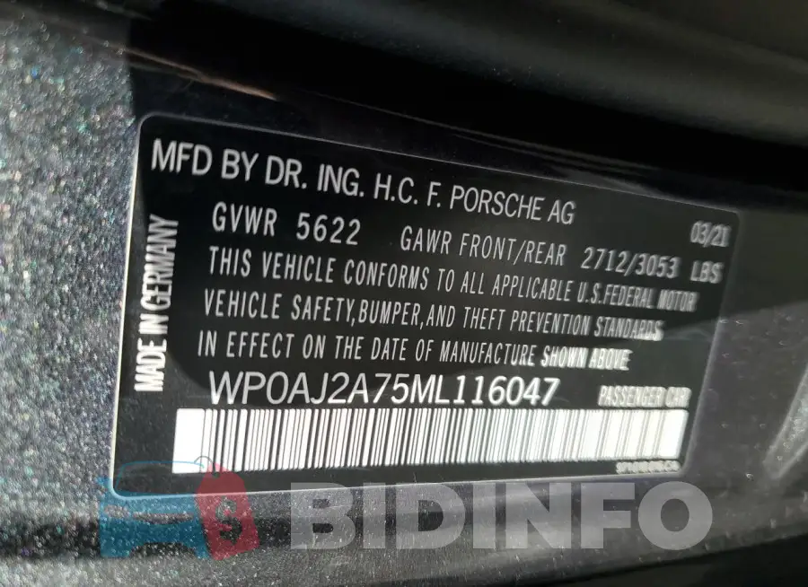 WP0AJ2A75ML116047 Photo# 12