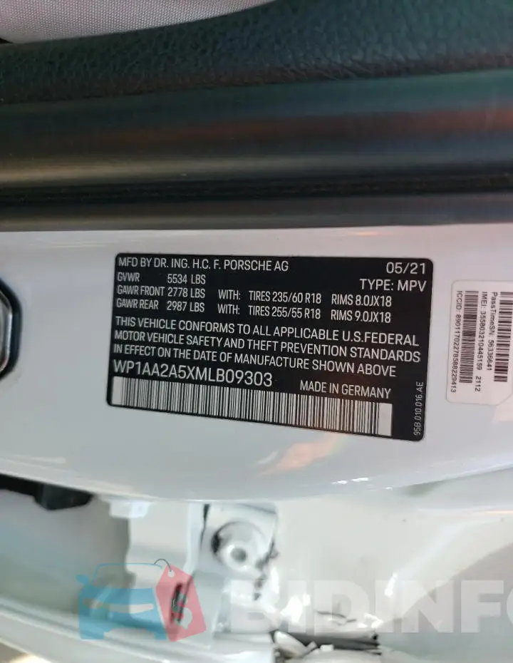 WP1AA2A5XMLB09303 Photo# 12