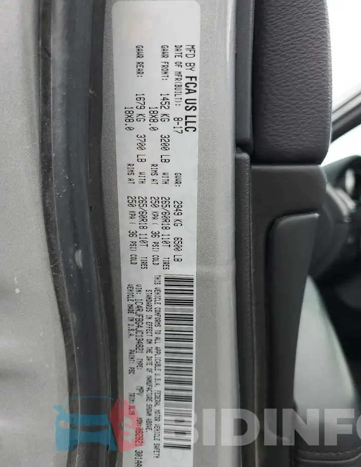 1C4RJFBG4JC134821 Photo# 13