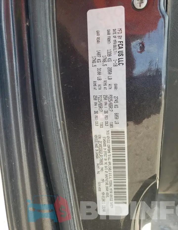 2C4RDGBG2JR170026 Photo# 13