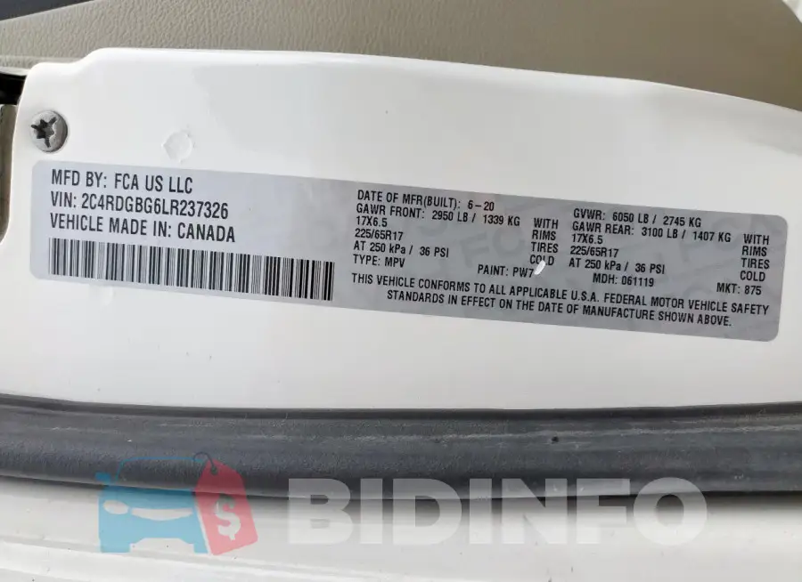 2C4RDGBG6LR237326 Photo# 13