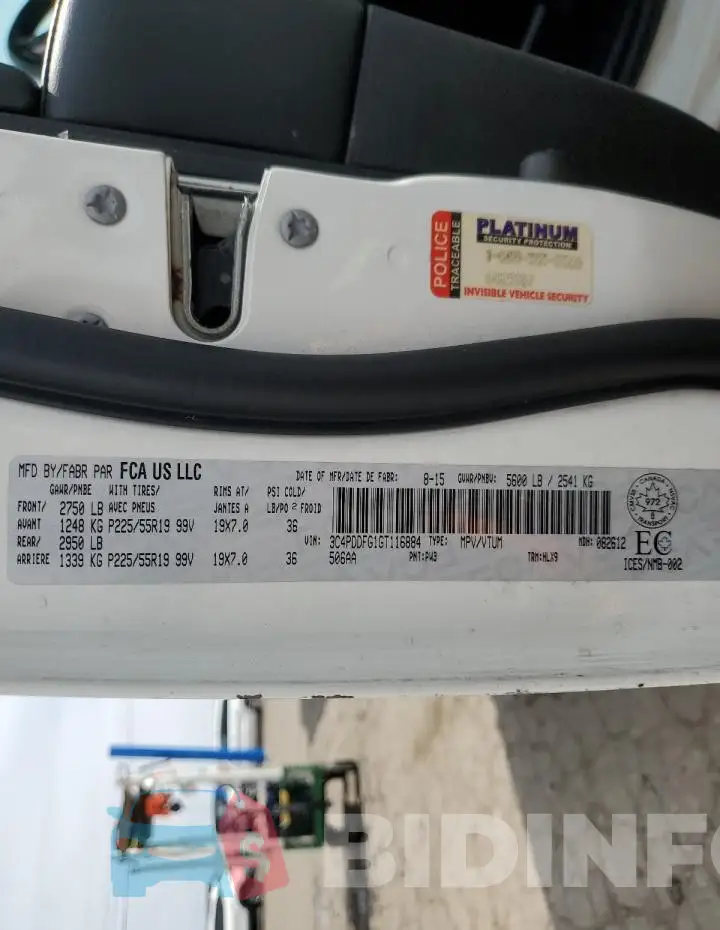 3C4PDDFG1GT116884 Photo# 13