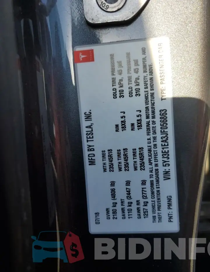 5YJ3E1EA3JF056863 Photo# 12