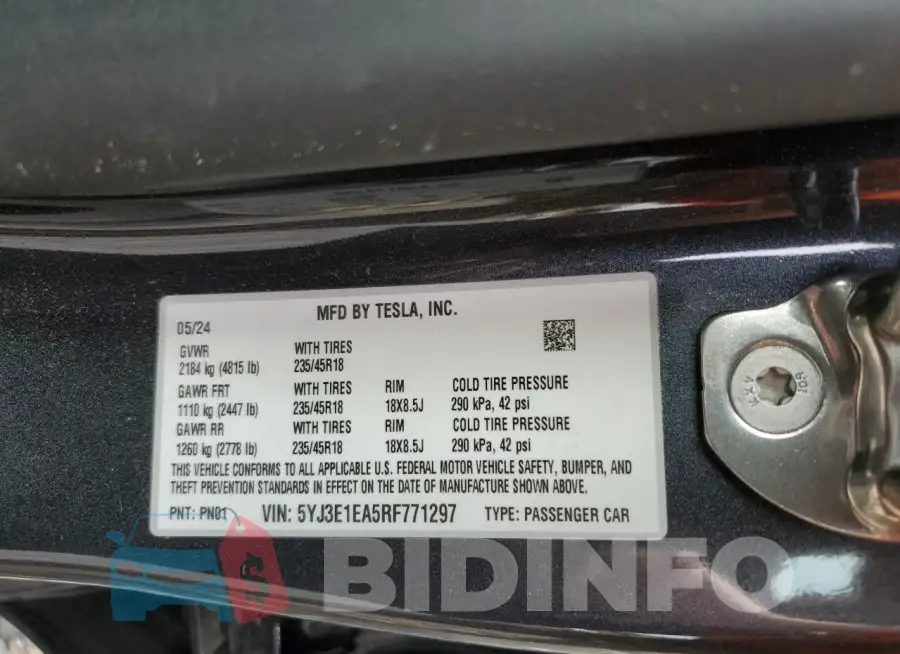 5YJ3E1EA5RF771297 Photo# 12