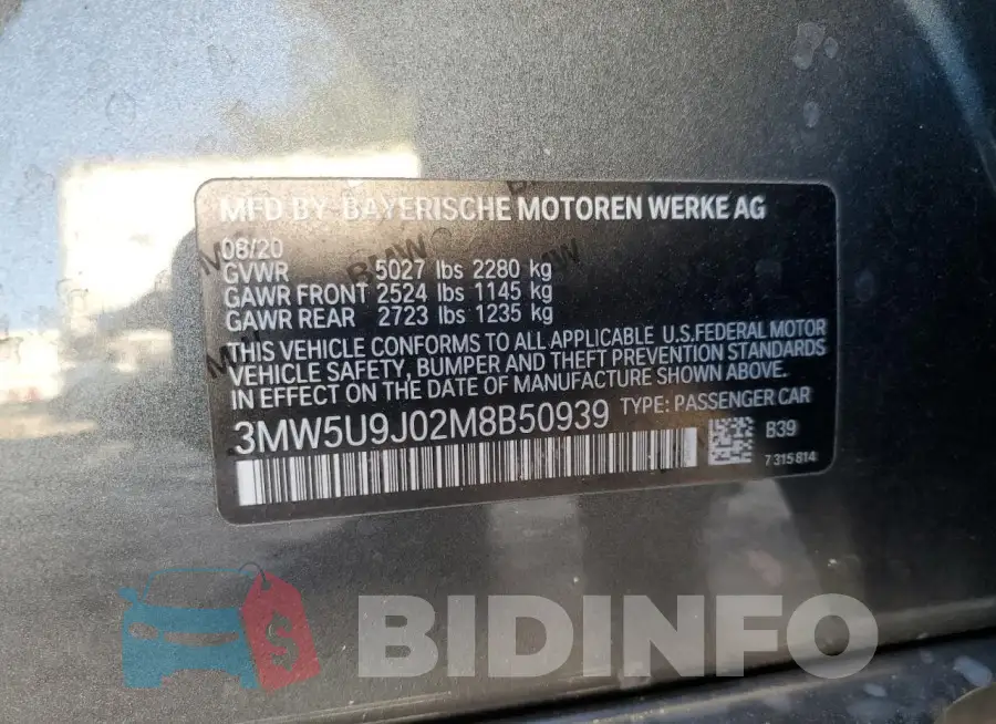 3MW5U9J02M8B50939 Photo# 12