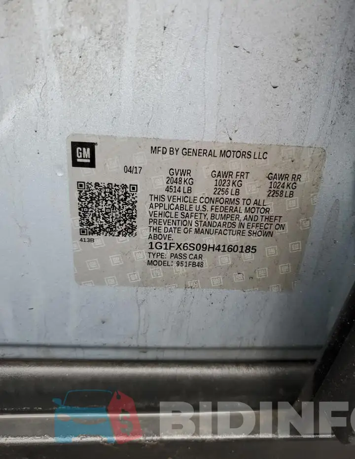 1G1FX6S09H4160185 Photo# 12
