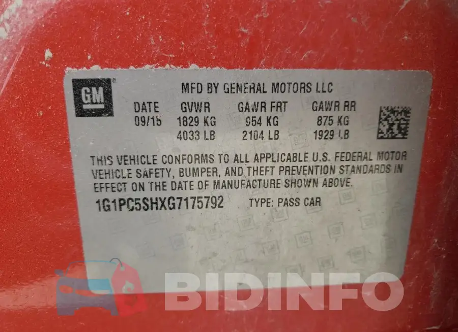 1G1PC5SHXG7175792 Photo# 12