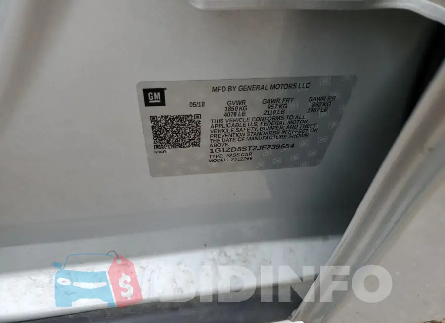 1G1ZD5ST2JF239654 Photo# 13