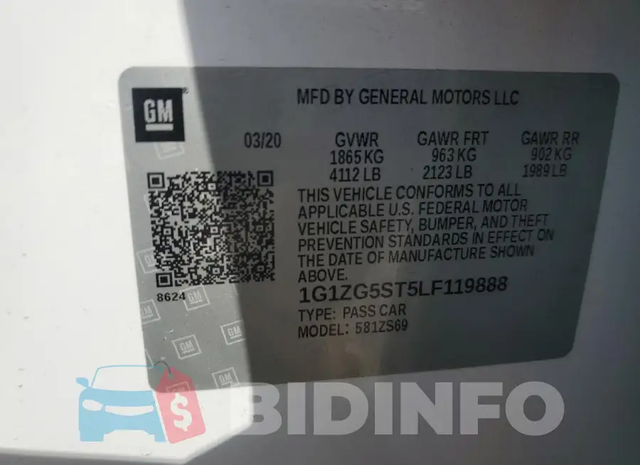1G1ZG5ST5LF119888 Photo# 12