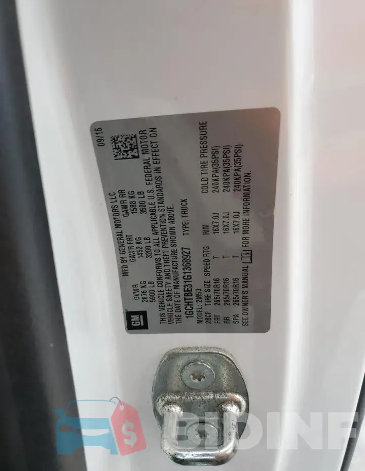 1GCHTBE31G1368927 Photo# 13