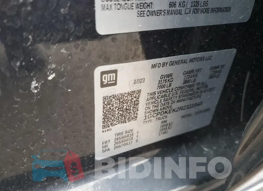 1GCPDKEK2RZ111943 Photo# 12