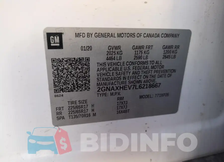 2GNAXHEV7L6218667 Photo# 13