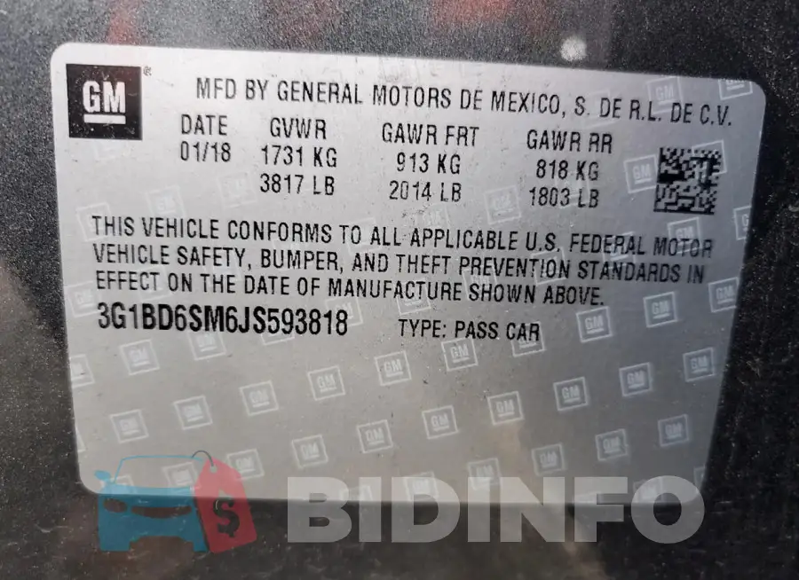 3G1BD6SM6JS593818 Photo# 12