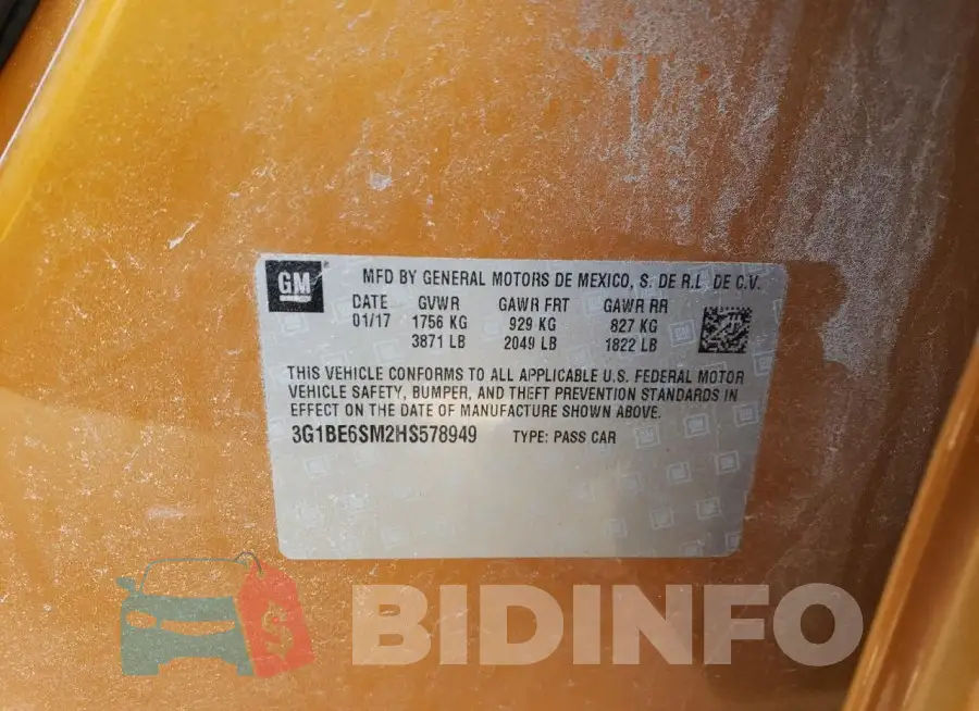 3G1BE6SM2HS578949 Photo# 13