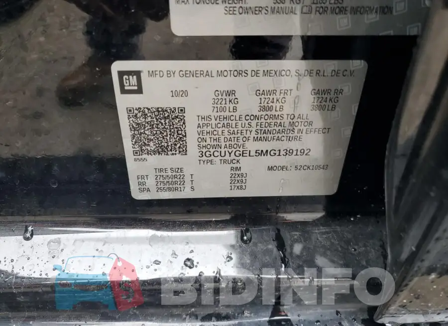 3GCUYGEL5MG139192 Photo# 12