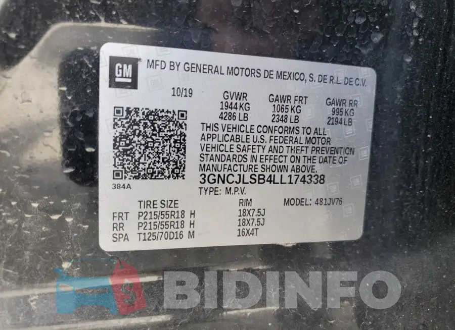 3GNCJLSB4LL174338 Photo# 12
