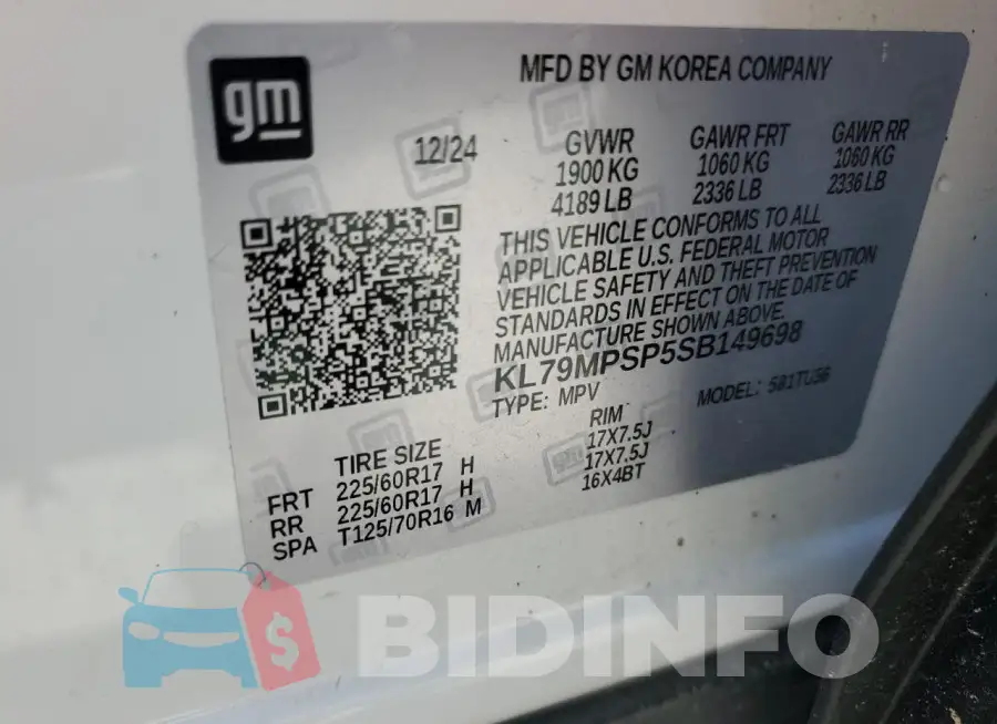 KL79MPSP5SB149698 Photo# 13