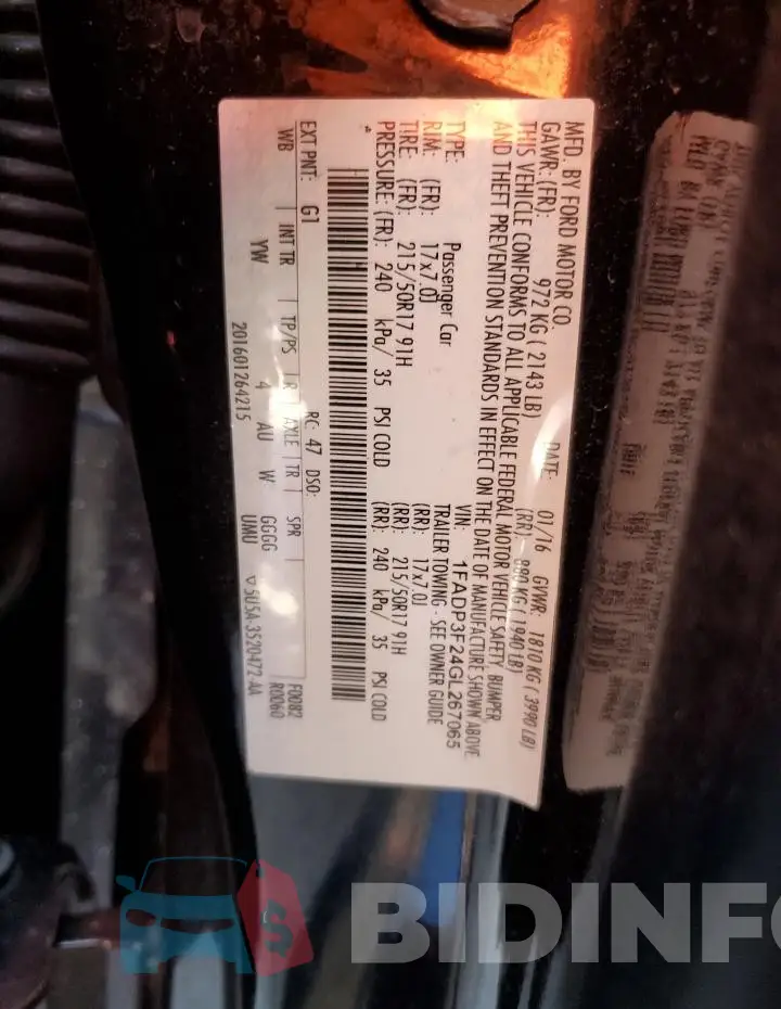 1FADP3F24GL267065 Photo# 12