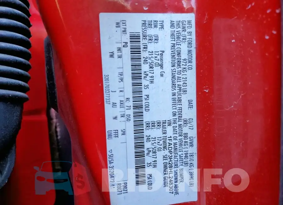 1FADP3H28HL248307 Photo# 13