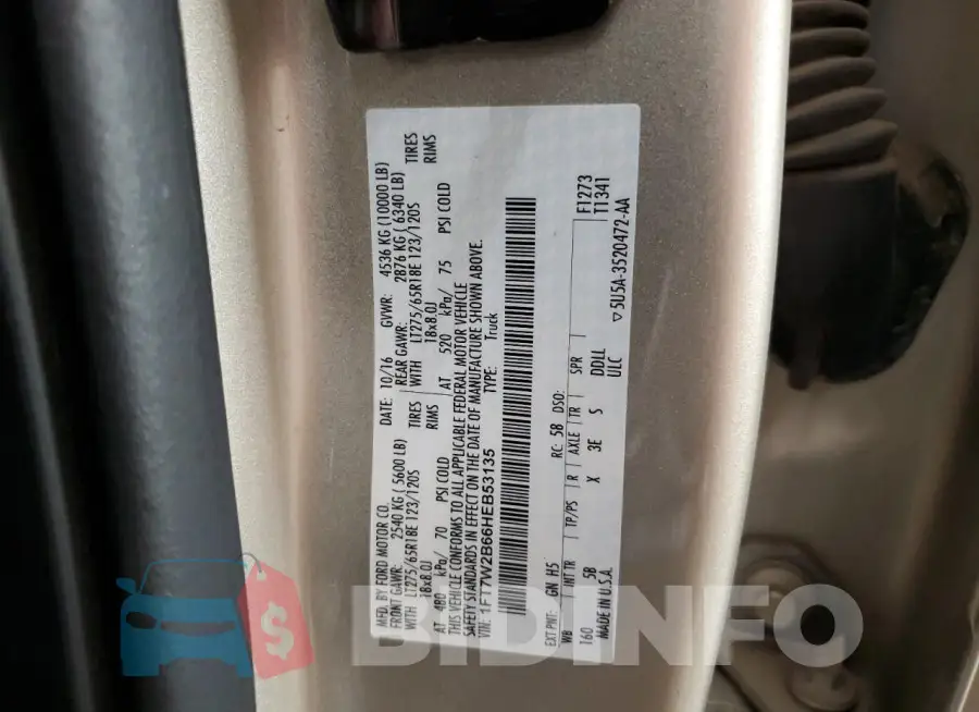 1FT7W2B66HEB53135 Photo# 12