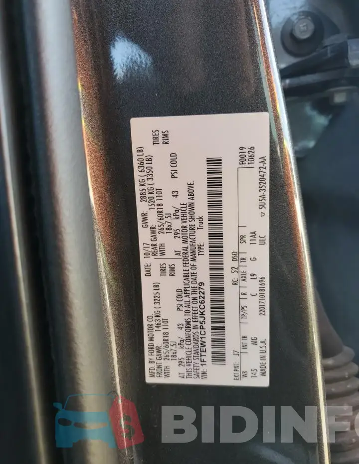 1FTEW1CP5JKC62279 Photo# 12
