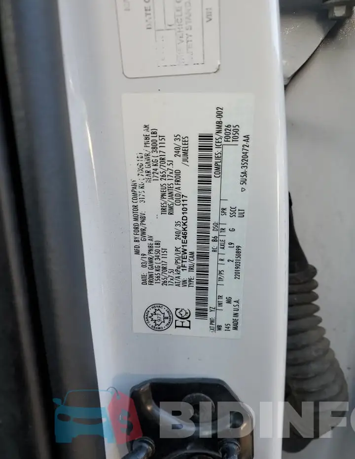 1FTEW1E46KKD10117 Photo# 12