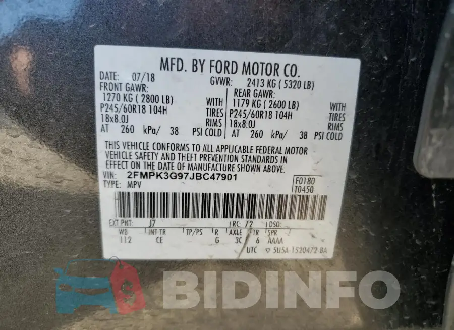 2FMPK3G97JBC47901 Photo# 13