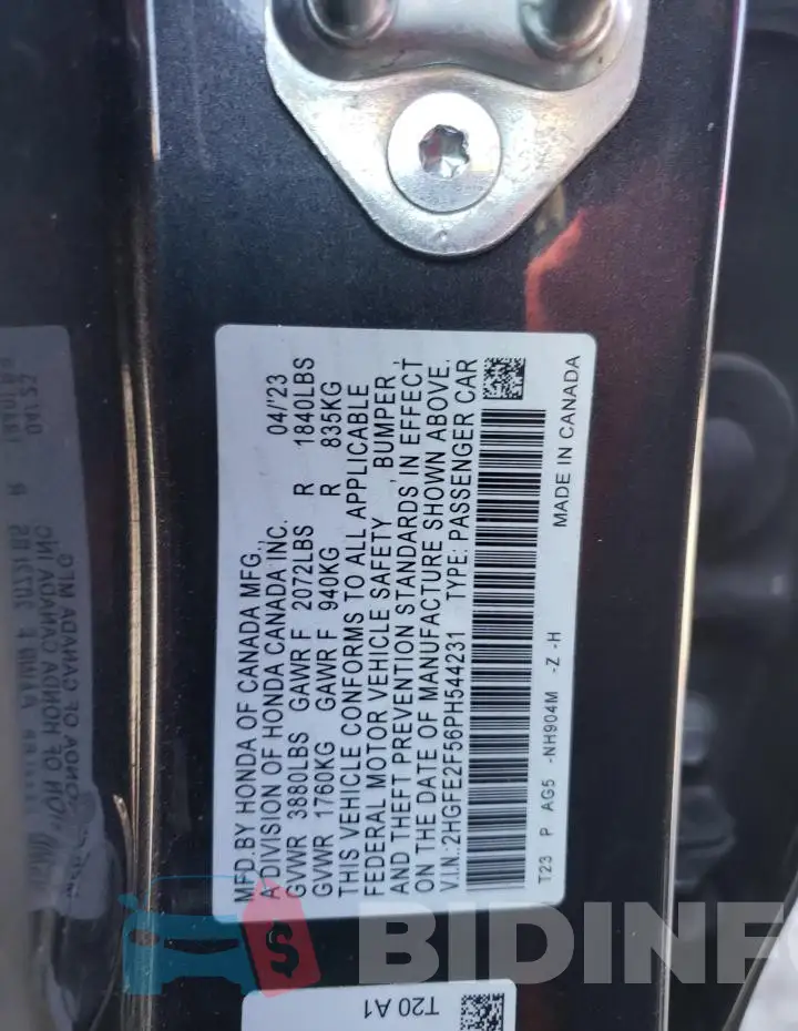2HGFE2F56PH544231 Photo# 12