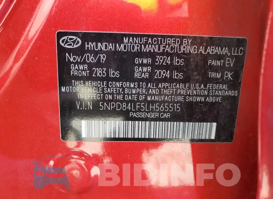5NPD84LF5LH565515 Photo# 12