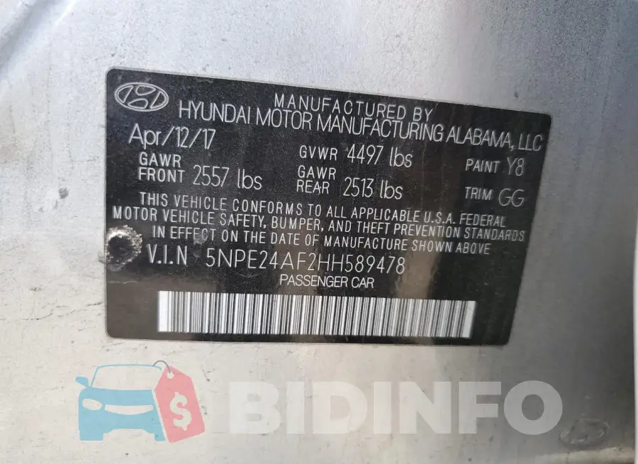 5NPE24AF2HH589478 Photo# 12