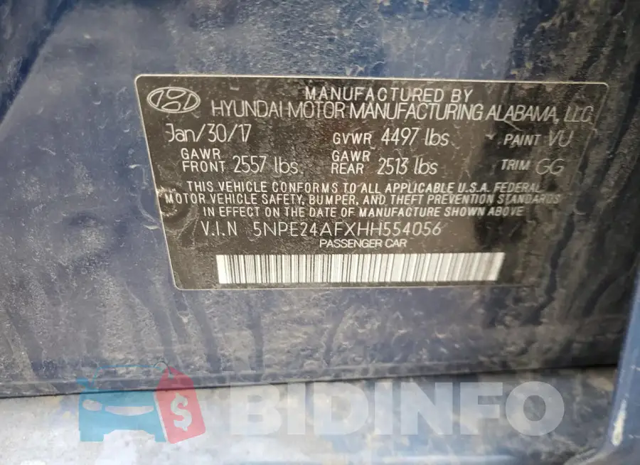 5NPE24AFXHH554056 Photo# 12