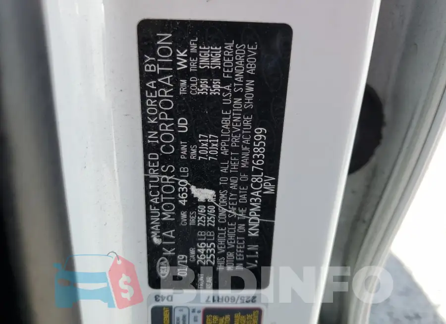 KNDPM3AC8L7638599 Photo# 13