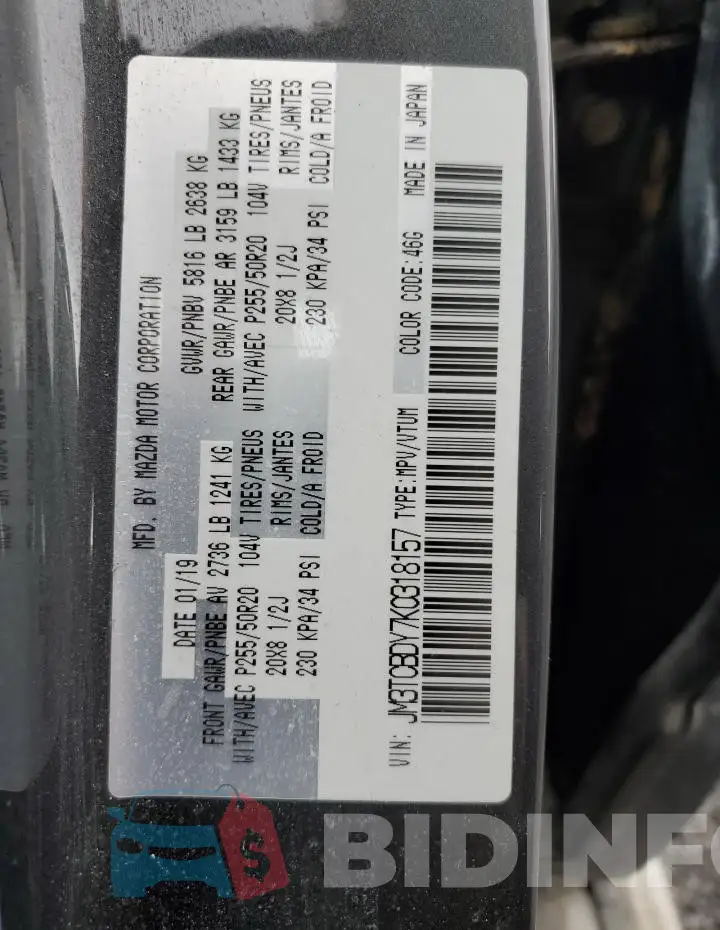 JM3TCBDY7K0318157 Photo# 13