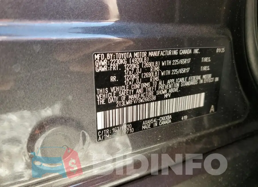 2T3LWRFV7SW266598 Photo# 13