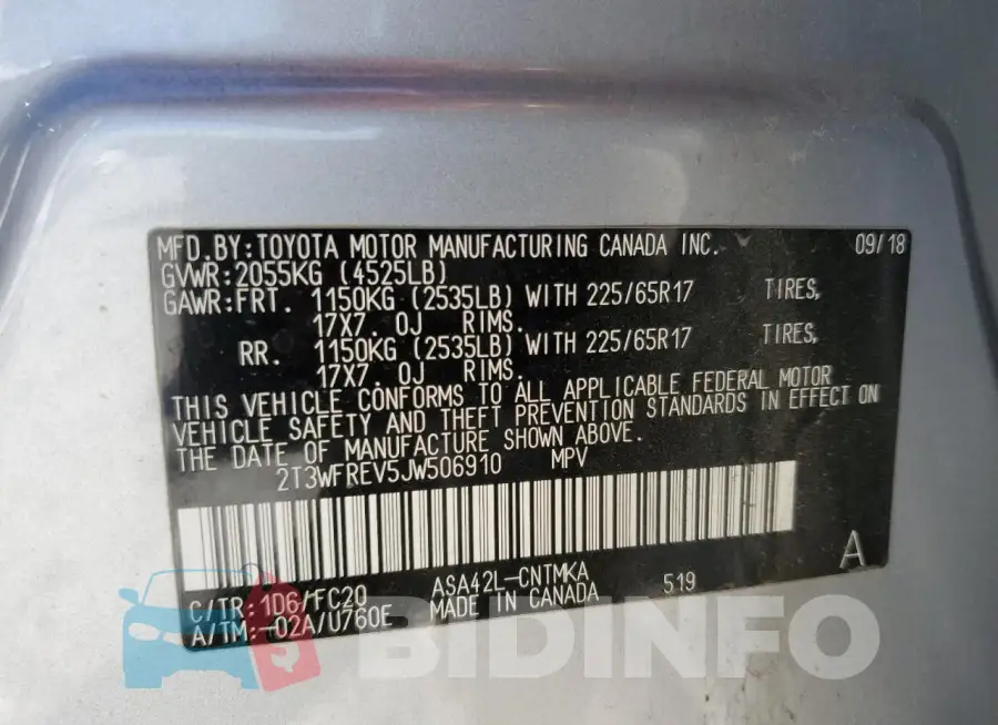 2T3WFREV5JW506910 Photo# 14