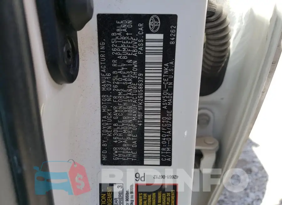 4T1BF1FK2GU586379 Photo# 12