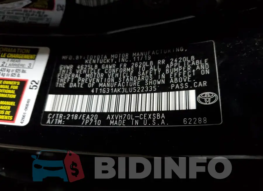 4T1G31AK3LU522335 Photo# 12