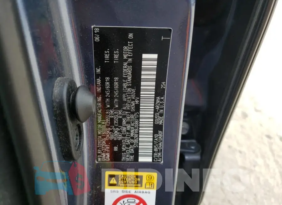 5TDBZRFH9JS887175 Photo# 13