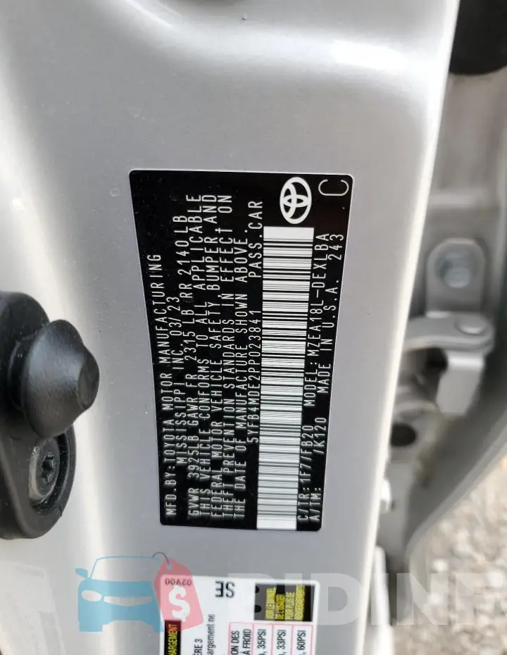 5YFB4MDE2PP023841 Photo# 12