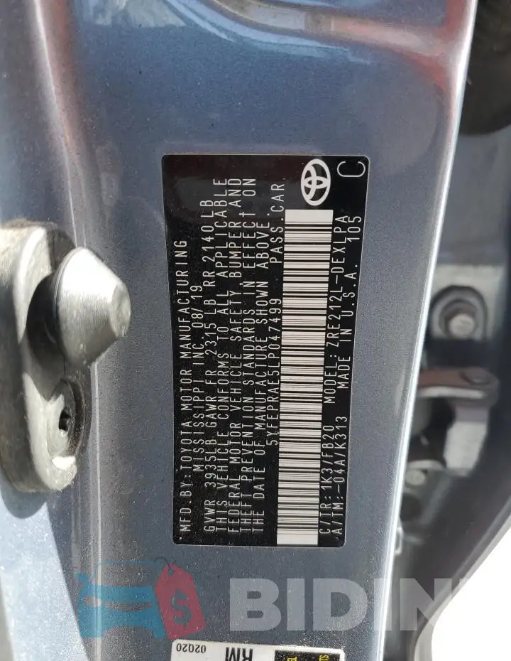 5YFEPRAE5LP047499 Photo# 12