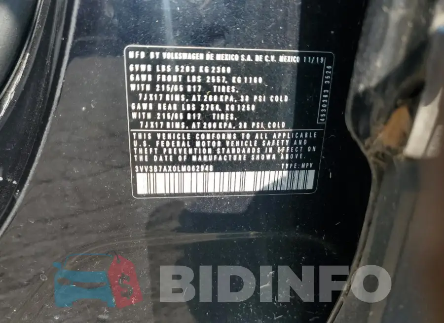 3VV3B7AX0LM062948 Photo# 13