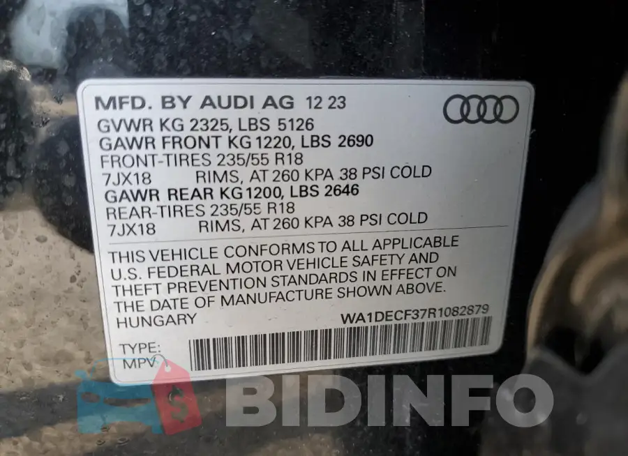 WA1DECF37R1082879 Photo# 13