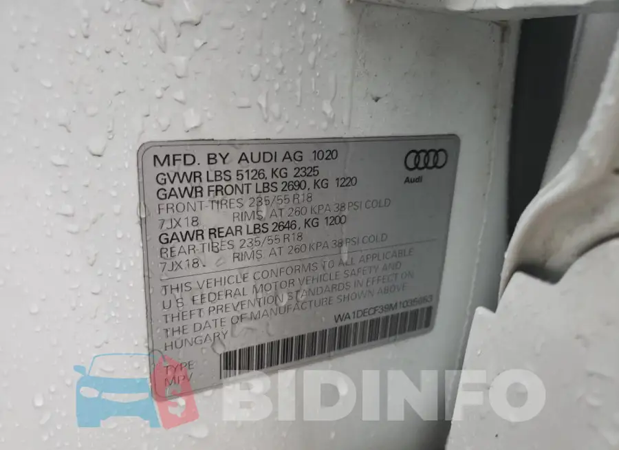 WA1DECF39M1035653 Photo# 14