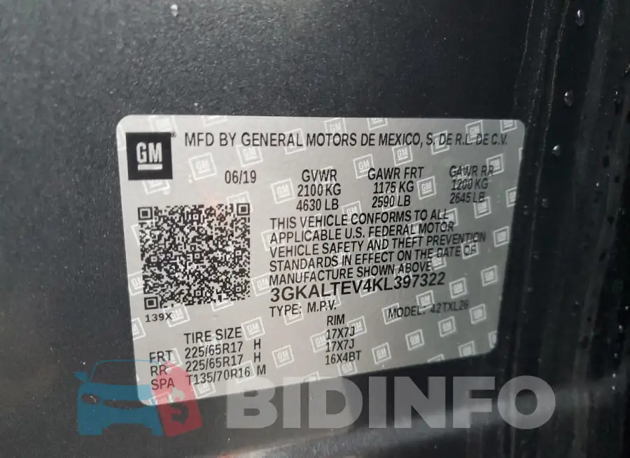 3GKALTEV4KL397322 Photo# 13