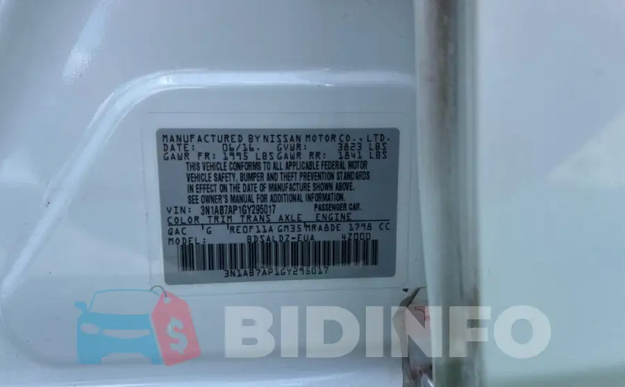 3N1AB7AP1GY295017 Photo# 10