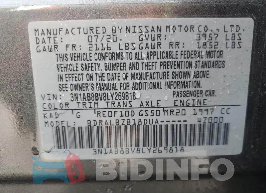 3N1AB8BV8LY269818 Photo# 13