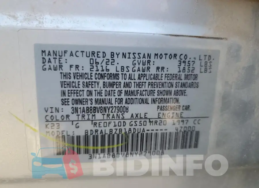 3N1AB8BV8NY279008 Photo# 12