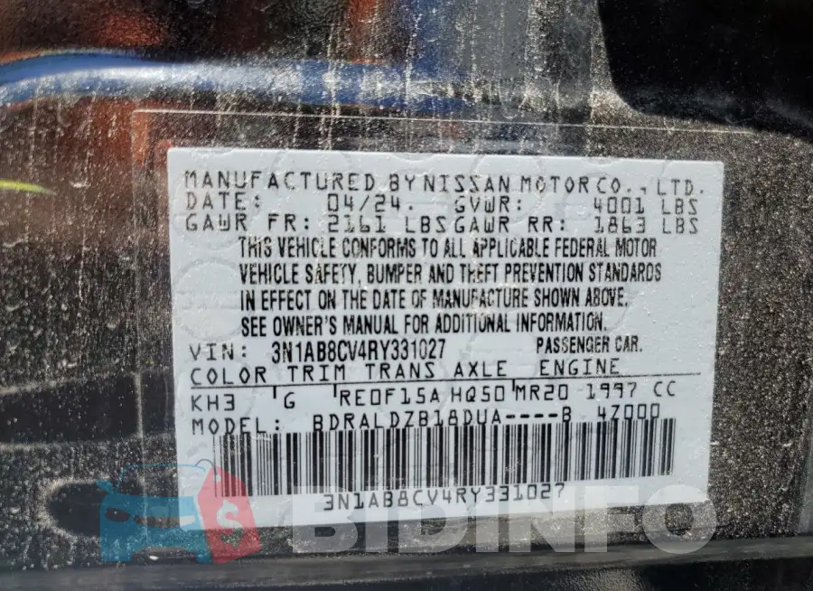 3N1AB8CV4RY331027 Photo# 12