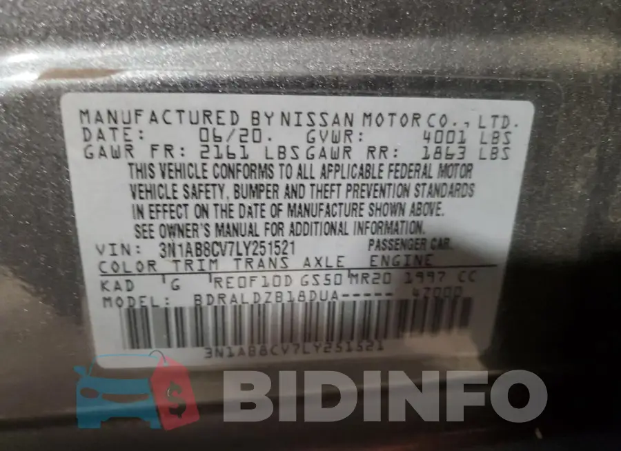 3N1AB8CV7LY251521 Photo# 13