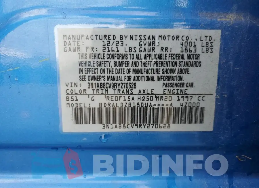3N1AB8CV9RY270628 Photo# 13
